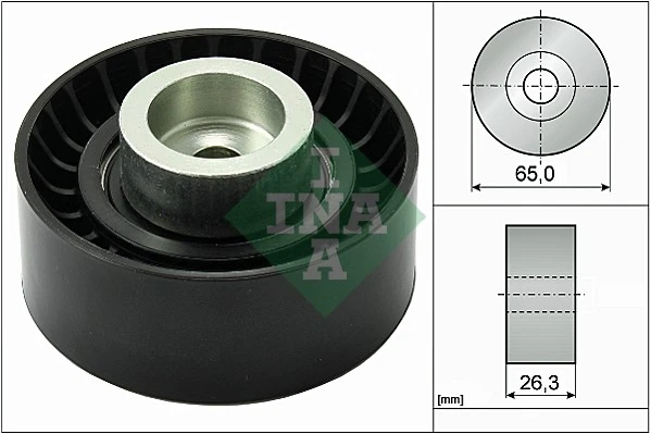 Deflection/Guide Pulley, V-ribbed belt